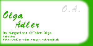 olga adler business card